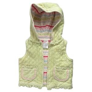 Y2K Gymboree Girls Quilted Green and Pink Vest size: 12-18 months